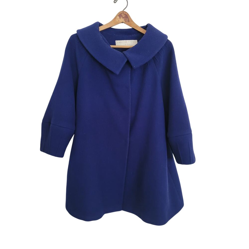 Charles Nolan Cobalt Swing Coat - Size Small